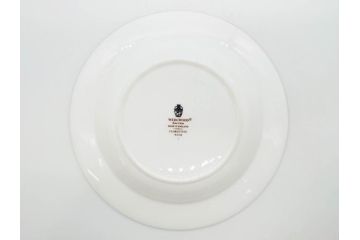 イギリス　WEDGWOOD(ウェッジウッド)　FLORENTINE TURQUOISE(フロレンティーン ターコイズ)　フォーマルで食卓が華やぐスーププレート2枚&スクエアプレート1枚セット(グロテスク文様、フルーツ、果物、スープ皿、変形皿、洋食器、英国)(R-079015)