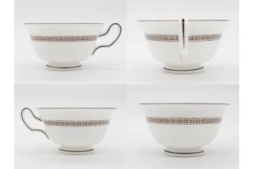 イギリス　WEDGWOOD(ウェッジウッド)　FLORENTINE TURQUOISE(フロレンティーン ターコイズ)　優雅な一時を過ごせるトリオセット2客&カップ&ソーサー1客セット(グロテスク文様、フルーツ、果物、C&S、プレート、皿、洋食器、英国)(R-079016)