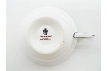 イギリス　WEDGWOOD(ウェッジウッド)　FLORENTINE TURQUOISE(フロレンティーン ターコイズ)　優雅な一時を過ごせるトリオセット2客&カップ&ソーサー1客セット(グロテスク文様、フルーツ、果物、C&S、プレート、皿、洋食器、英国)(R-079016)