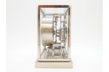 スイス　JAEGER-LECOULTRE(ジャガー・ルクルト)　ATMOS(アトモス)　METAL CALIBER 526-5　スタイリッシュなデザインと機能性を兼ね備えた置き時計(空気時計、ガス、半永久、使用説明書付き)(R-079019)