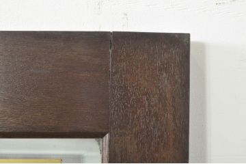 アンティーク建具　総ナラ材　レトロな雰囲気漂う両開きドア1対2セット(ガラス扉、玄関扉)(R-079020)