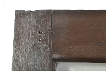 アンティーク建具　総ナラ材　レトロな雰囲気漂う両開きドア1対2セット(ガラス扉、玄関扉)(R-079020)