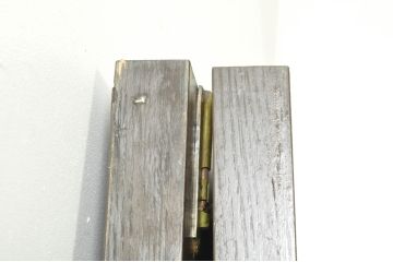 アンティーク建具　総ナラ材　レトロな雰囲気漂う両開きドア1対2セット(ガラス扉、玄関扉)(R-079020)