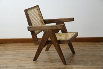 ヴィンテージ家具　gallery WAN(ギャラリーワン)取り扱い　Pierre Jeanneret(ピエール ジャンヌレ)　チーク材　オリジナル レター入り　P.U./C.H./L.I.b-78　イージーチェア　(R-079022)