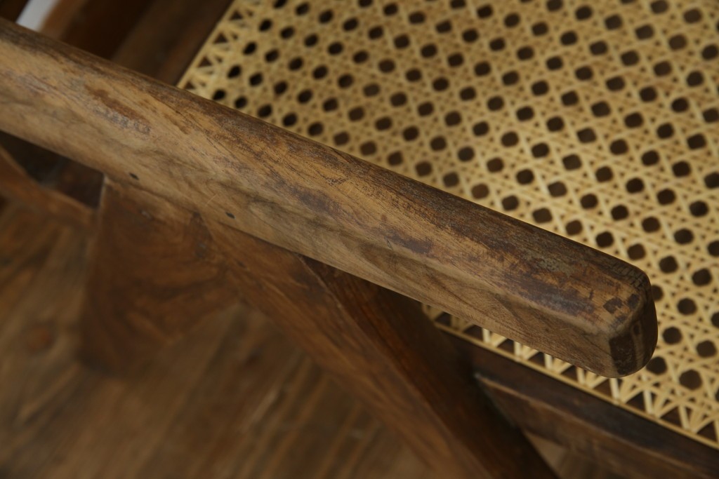 ヴィンテージ家具　gallery WAN(ギャラリーワン)取り扱い　Pierre Jeanneret(ピエール ジャンヌレ)　チーク材　オリジナル レター入り　P.U./C.H./L.I.b-78　イージーチェア　(R-079022)