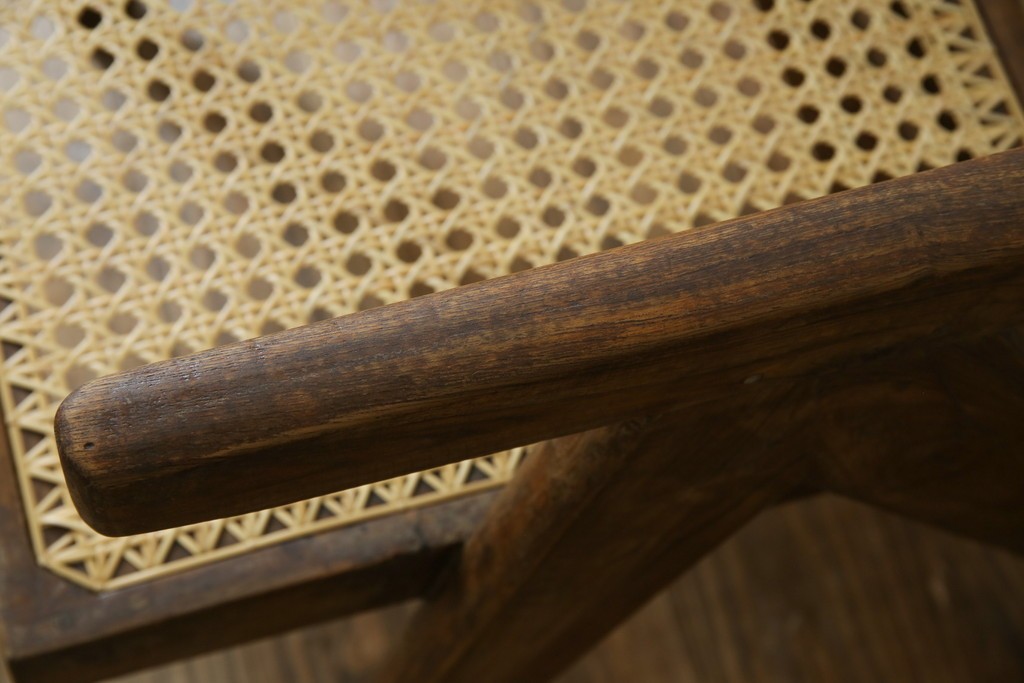 ヴィンテージ家具　gallery WAN(ギャラリーワン)取り扱い　Pierre Jeanneret(ピエール ジャンヌレ)　チーク材　オリジナル レター入り　P.U./C.H./L.I.b-78　イージーチェア　(R-079022)