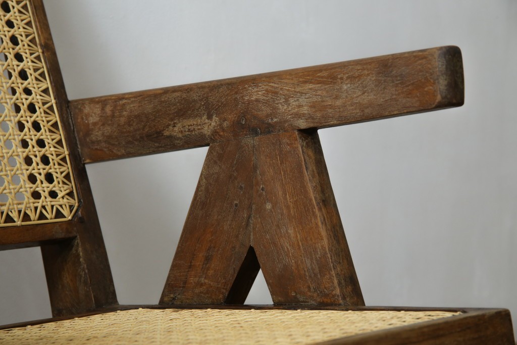 ヴィンテージ家具　gallery WAN(ギャラリーワン)取り扱い　Pierre Jeanneret(ピエール ジャンヌレ)　チーク材　オリジナル レター入り　P.U./C.H./L.I.b-78　イージーチェア　(R-079022)