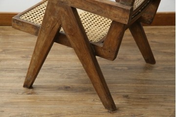 ヴィンテージ家具　gallery WAN(ギャラリーワン)取り扱い　Pierre Jeanneret(ピエール ジャンヌレ)　チーク材　オリジナル レター入り　P.U./C.H./L.I.b-78　イージーチェア　(R-079022)