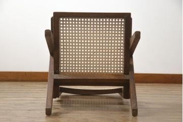 ビンテージ　gallery WAN(ギャラリーワン)取り扱い　Pierre Jeanneret(ピエール ジャンヌレ)　チーク材　オリジナル レター入り　P.U./C.H./L.I.b-78　イージーチェア(アームチェア、ラウンジチェア、椅子、イス)(R-079022)