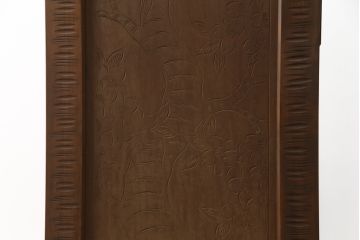 中古　美品　軽井沢彫り　満開の桜の彫刻をあしらった優美なドレッシングチェスト(ドレッサー、鏡台、引き出し、化粧台、サイドチェスト)(R-079024)
