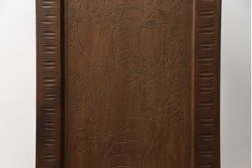 中古　美品　軽井沢彫り　満開の桜の彫刻をあしらった優美なドレッシングチェスト(ドレッサー、鏡台、引き出し、化粧台、サイドチェスト)(R-079024)
