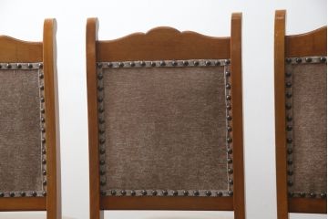 中古　美品　横浜クラシック家具　ダニエル(daniel)　ミッシェル(Michel)サイドチェア　挽き物脚がクラシカルな雰囲気を演出してくれるダイニングチェア5脚セット(椅子、イス、アームレスチェア、バラ売り可能)(R-079030)