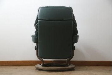 中古　EKORNES(エコーネス)　本革　ロングセラー!!一番人気のストレスレス レノ クラシック(M)(レザー、アームチェア、リクライニングチェア、椅子、一人掛けソファ、1Pソファ)(R-079033)