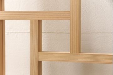 ラフジュ工房オリジナル　杉材　大正ロマン　こだわりの空間づくりにおすすめなガラス戸1枚(色ガラスもお入れできます)(引き戸、建具)(R-079039)