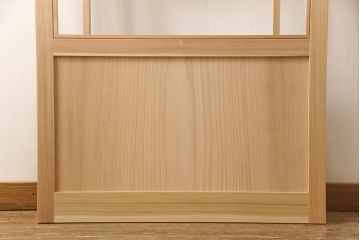 ラフジュ工房オリジナル　杉材　大正ロマン　こだわりの空間づくりにおすすめなガラス戸1枚(色ガラスもお入れできます)(引き戸、建具)(R-079039)