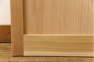 ラフジュ工房オリジナル　杉材　大正ロマン　こだわりの空間づくりにおすすめなガラス戸1枚(色ガラスもお入れできます)(引き戸、建具)(R-079039)