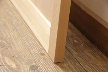ラフジュ工房オリジナル　杉材　大正ロマン　こだわりの空間づくりにおすすめなガラス戸1枚(色ガラスもお入れできます)(引き戸、建具)(R-079039)