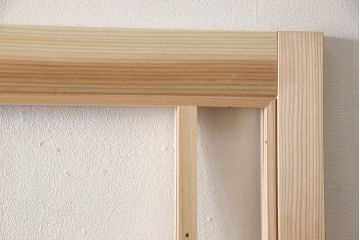ラフジュ工房オリジナル　杉材　大正ロマン　こだわりの空間づくりにおすすめなガラス戸1枚(色ガラスもお入れできます)(引き戸、建具)(R-079039)