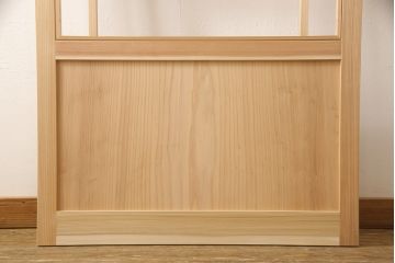 ラフジュ工房オリジナル　杉材　大正ロマン　こだわりの空間づくりにおすすめなガラス戸1枚(色ガラスもお入れできます)(引き戸、建具)(R-079039)