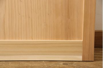 ラフジュ工房オリジナル　杉材　大正ロマン　こだわりの空間づくりにおすすめなガラス戸1枚(色ガラスもお入れできます)(引き戸、建具)(R-079039)