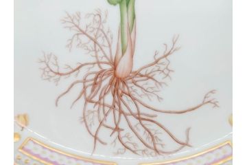 デンマーク　ROYAL COPENHAGEN(ロイヤルコペンハーゲン)　フローラダニカ　20/3566　細部まで繊細に描かれた花が上品なプレート(金彩、フラワー、ディッシュ、大皿、洋食器、北欧)(R-079041)　
