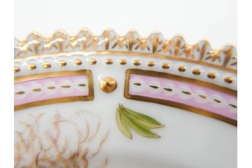 デンマーク　ROYAL COPENHAGEN(ロイヤルコペンハーゲン)　フローラダニカ　615　黄色い花が印象的で優雅なプレート(金彩、フラワー、ディッシュ、小皿、銘々皿、洋食器、北欧)(R-079043)