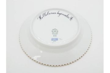 デンマーク　ROYAL COPENHAGEN(ロイヤルコペンハーゲン)　フローラダニカ　615　黄色い花が印象的で優雅なプレート(金彩、フラワー、ディッシュ、小皿、銘々皿、洋食器、北欧)(R-079043)