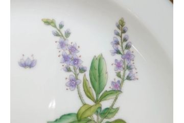 デンマーク　ROYAL COPENHAGEN(ロイヤルコペンハーゲン)　フローラダニカ　621　丹念に描かれた花のデザインが見事なプレート(フラワー、金彩、中皿、ディッシュ、ケーキプレート、洋食器、北欧)(R-079044)　