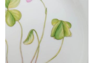デンマーク　ROYAL COPENHAGEN(ロイヤルコペンハーゲン)　フローラダニカ　621　可憐な花のデザインが可愛らしいプレート(金彩、フラワー、ディッシュ、中皿、ケーキプレート、洋食器、北欧)(R-079045)