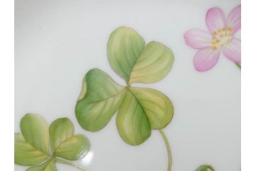 デンマーク　ROYAL COPENHAGEN(ロイヤルコペンハーゲン)　フローラダニカ　621　可憐な花のデザインが可愛らしいプレート(金彩、フラワー、ディッシュ、中皿、ケーキプレート、洋食器、北欧)(R-079045)
