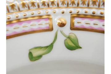 デンマーク　ROYAL COPENHAGEN(ロイヤルコペンハーゲン)　フローラダニカ　621　煌びやかな金彩と生き生きと描かれた花に見惚れるプレート(フラワー、ディッシュ、中皿、ケーキプレート、洋食器、北欧)(R-079046)