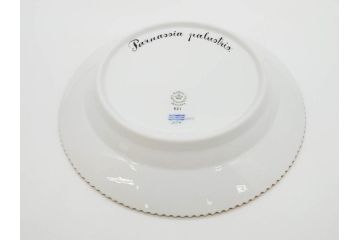 デンマーク　ROYAL COPENHAGEN(ロイヤルコペンハーゲン)　フローラダニカ　621　煌びやかな金彩と生き生きと描かれた花に見惚れるプレート(フラワー、ディッシュ、中皿、ケーキプレート、洋食器、北欧)(R-079046)