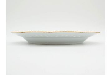 デンマーク　ROYAL COPENHAGEN(ロイヤルコペンハーゲン)　フローラダニカ　380　透かしの縁と金彩が美しいプレート(レース、フリル、金彩、花、フラワー、ディッシュ、大皿、透かし皿、洋食器、北欧)(R-079047)