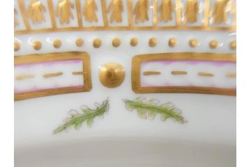 デンマーク　ROYAL COPENHAGEN(ロイヤルコペンハーゲン)　フローラダニカ　371　食卓が華やぐ優雅なオーバルプレート(金彩、フラワー、ディッシュ、中皿、洋食器、北欧)(R-079048)