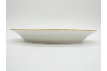 デンマーク　ROYAL COPENHAGEN(ロイヤルコペンハーゲン)　フローラダニカ　371　食卓が華やぐ優雅なオーバルプレート(金彩、フラワー、ディッシュ、中皿、洋食器、北欧)(R-079048)