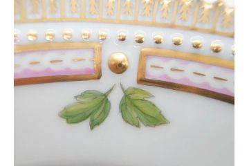 デンマーク　ROYAL COPENHAGEN(ロイヤルコペンハーゲン)　フローラダニカ　624　細部まで丁寧に色付された可愛らしいプレート(金彩、フラワー、ディッシュ、大皿、洋食器、北欧)(R-079049)