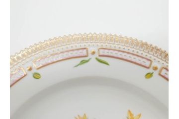デンマーク　ROYAL COPENHAGEN(ロイヤルコペンハーゲン)　フローラダニカ　20/3549　食卓を鮮やかに彩るプレート(金彩、フラワー、ディッシュ、大皿、洋食器、北欧)(R-079050)