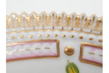デンマーク　ROYAL COPENHAGEN(ロイヤルコペンハーゲン)　フローラダニカ　20/3549　食卓を鮮やかに彩るプレート(金彩、フラワー、ディッシュ、大皿、洋食器、北欧)(R-079050)