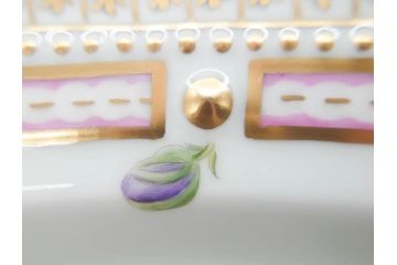 デンマーク　ROYAL COPENHAGEN(ロイヤルコペンハーゲン)　フローラダニカ　375　煌びやかさと淑やかさを兼ね備えた見事なオーバルプレート(金彩、フラワー、ディッシュ、大皿、洋食器、北欧)(R-079051)