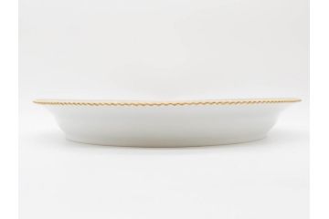 デンマーク　ROYAL COPENHAGEN(ロイヤルコペンハーゲン)　フローラダニカ　375　煌びやかさと淑やかさを兼ね備えた見事なオーバルプレート(金彩、フラワー、ディッシュ、大皿、洋食器、北欧)(R-079051)