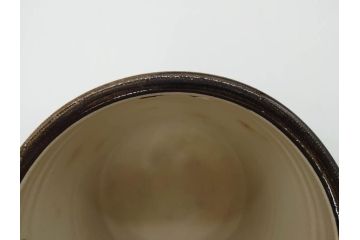 時代物　松景銘　麒麟に雲図　空駆ける麒麟が印象的な火鉢(陶器、丸火鉢、手あぶり、吉祥文様、霊獣)(R-079052)
