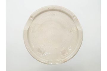 時代物　松景銘　麒麟に雲図　空駆ける麒麟が印象的な火鉢(陶器、丸火鉢、手あぶり、吉祥文様、霊獣)(R-079052)