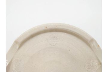 時代物　松景銘　麒麟に雲図　空駆ける麒麟が印象的な火鉢(陶器、丸火鉢、手あぶり、吉祥文様、霊獣)(R-079052)