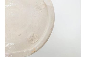 時代物　松景銘　麒麟に雲図　空駆ける麒麟が印象的な火鉢(陶器、丸火鉢、手あぶり、吉祥文様、霊獣)(R-079052)