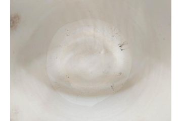 時代物　松景銘　麒麟に雲図　土の温もりを感じる火鉢(陶器、丸火鉢、手あぶり、吉祥文様、霊獣)(R-079053)
