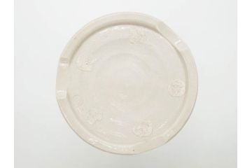 時代物　松景銘　麒麟に雲図　土の温もりを感じる火鉢(陶器、丸火鉢、手あぶり、吉祥文様、霊獣)(R-079053)