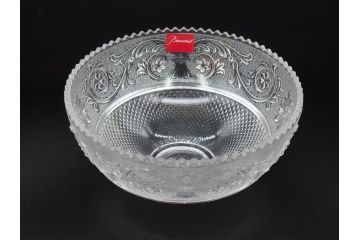 フランス　Baccarat　バカラ　エトナ(2011年・日本限定)　ARABESQUE SMALL BOWL(アラベスク スモール ボウル)　繊細なカッティングが煌めくタンブラー&ボウル(フルレッドクリスタルガラス、ロックグラス、コップ、グラス、小鉢、共箱付き)(R-079054)