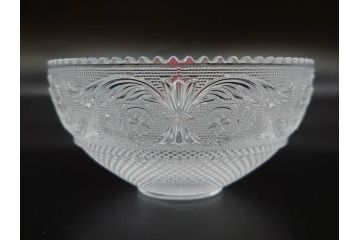 フランス　Baccarat　バカラ　エトナ(2011年・日本限定)　ARABESQUE SMALL BOWL(アラベスク スモール ボウル)　繊細なカッティングが煌めくタンブラー&ボウル(フルレッドクリスタルガラス、ロックグラス、コップ、グラス、小鉢、共箱付き)(R-079054)