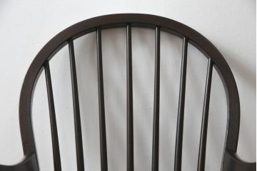 中古　松本民芸家具　美しいシルエットが目を引く#85リーチ型アームチェア(ダイニングチェア、板座チェア、椅子、イス)(R-079060)