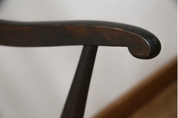 中古　松本民芸家具　美しいシルエットが目を引く#85リーチ型アームチェア(ダイニングチェア、板座チェア、椅子、イス)(R-079060)
